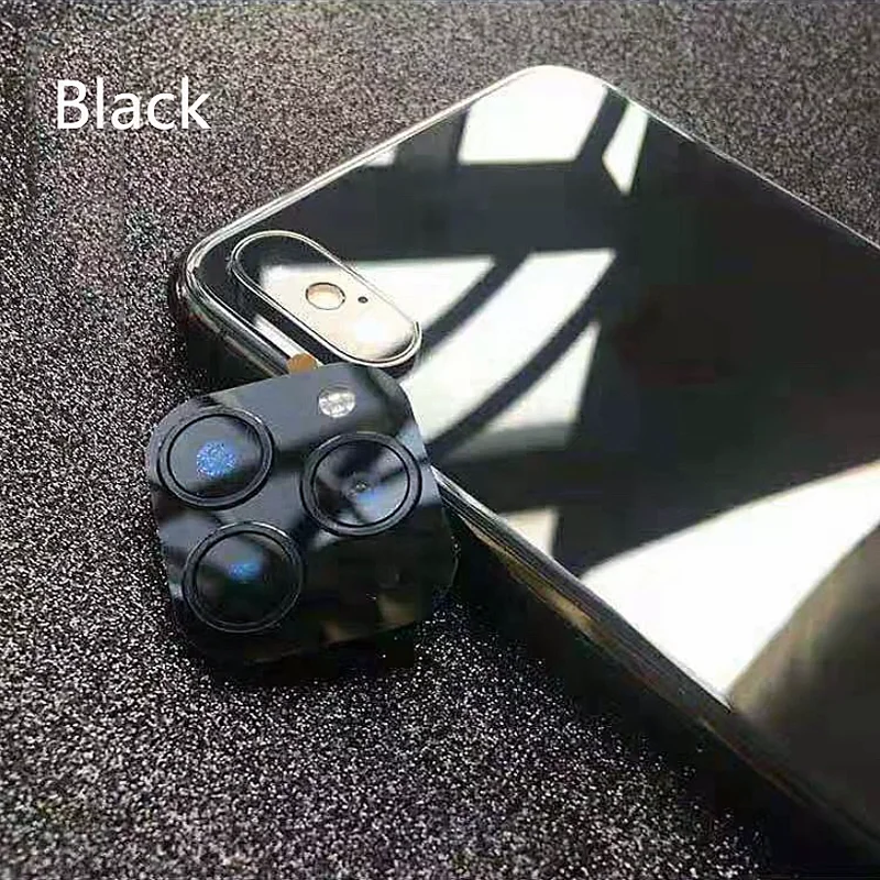 Для iPhone X XS XR MAX кольцевая Защитная крышка для экрана Роскошный металлический алюминиевый чехол для объектива камеры для замены секунд для iPhone 11 Pro MAX