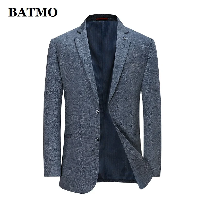 

BATMO 2021 new arrival spring casual plaid blazer men,jackets male,plus-size 21853