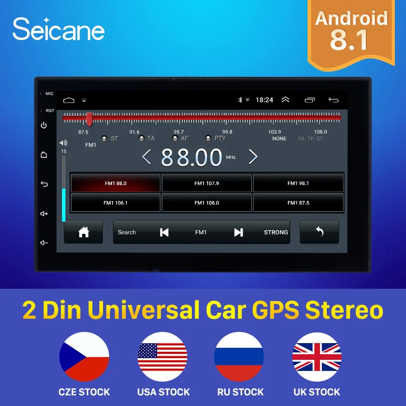  Seicane Android 8.1 7 inch Double Din Universal Car Radio GPS Multimedia Unit Player For TOYOTA Nis