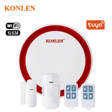 Tuya Smart WI-FI GSM сигнализация сирена концентратор Системы Беспроводной безопасности домашняя одежда с Камера двери движения PIR Сенсор Google Alexa уведомления приложения