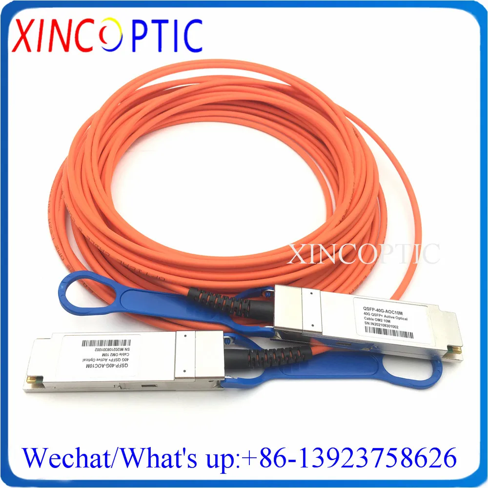 Cavo Aoc 40G Qsfp 10/15/20/25/30/35/50M, 40Gbps Mm Mpo Fiber Om2 Active Optic Per Switch Cisco/Mikrotik