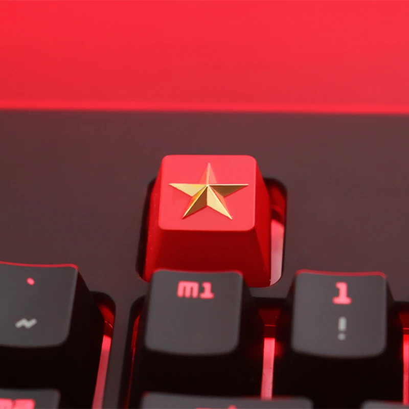1 шт коммунистические вечерние или пентаграммы персонализированные тисненые цинковые алюминиевые металлические клавиатуры Механическая клавиатура R4 Кнопка высоты(одинарная