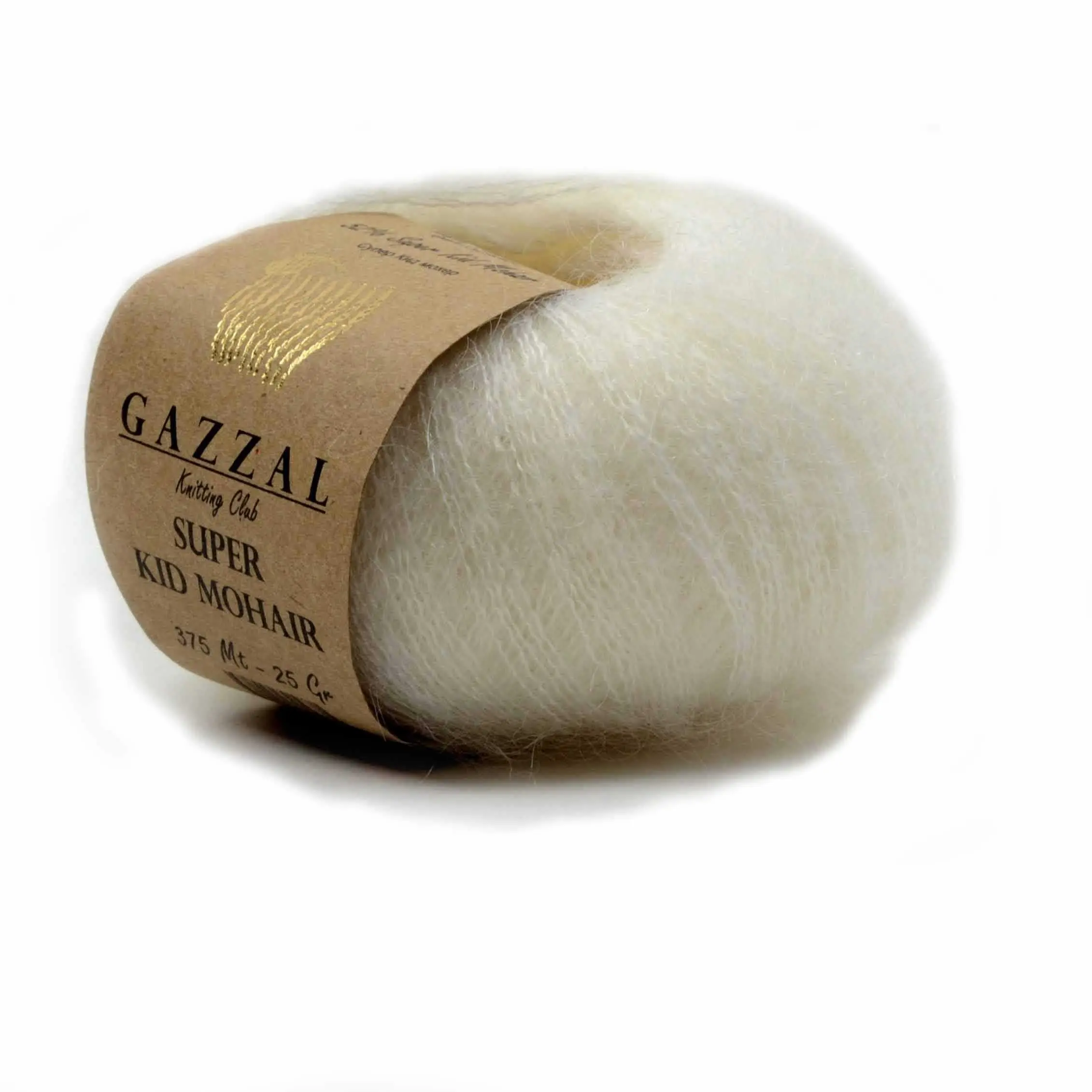 Пряжа Gazzal Super Kid Mohair | Турция 6x25 гр. упаковка Меринос (Файн супервош): 13% Полиамид: 35%