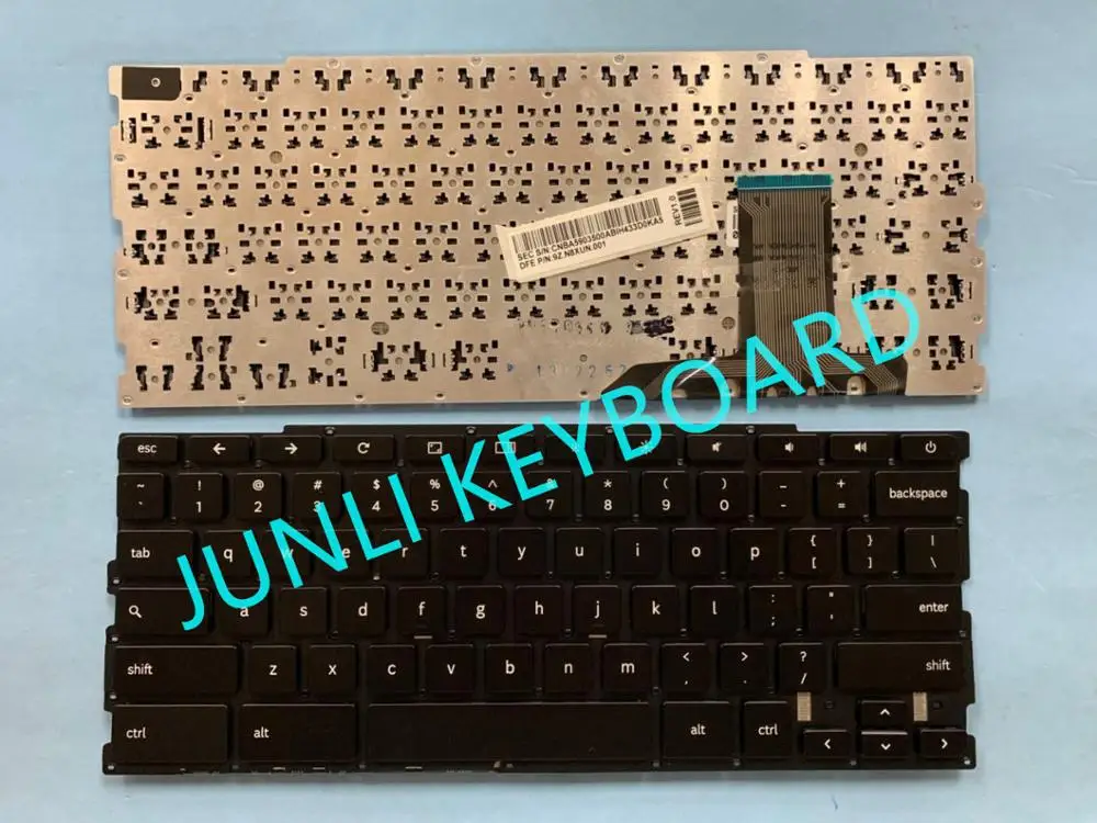 JUNLI клавиатура для оригинальной Samsung Chromebook XE303C12 XE550C21 XE500C22 500T1C 9Z.N8XUN.001 США черная