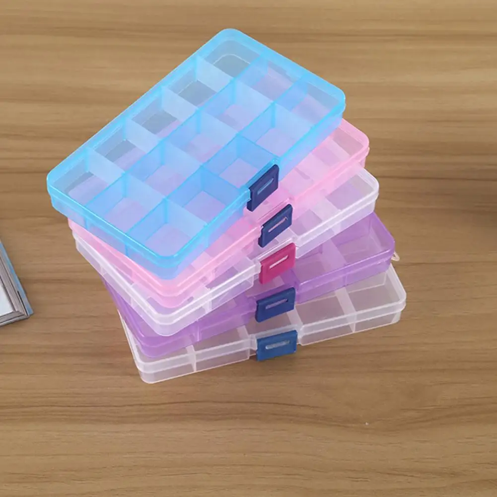 15 Grids Transparent Earrings Ear Stud Jewelry Storage Box Container Organizer | Дом и сад