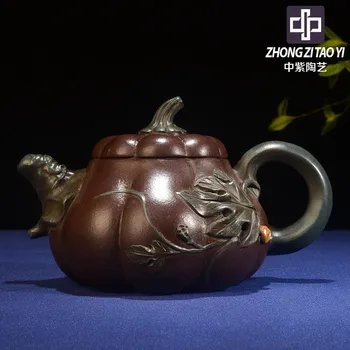 

In Purple Yixing Modern Old Dark-red Enameled Pottery Teapot Taiwan Backflow Imitate Old Kettle One Factory The Cultural
