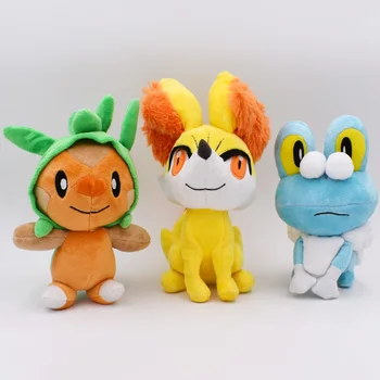 

3pc Cartoon Chepin Fennekin Froakie 17-24cm Peluche Plush Eevee S Ex Gx Mega Doll Chritma Toy for Kids Xmas Gift