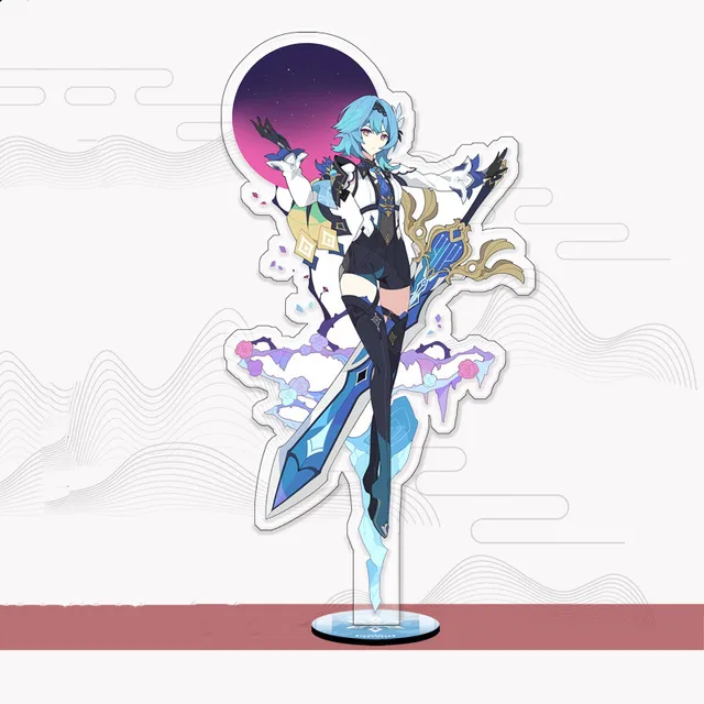 Anime Genshin Impact Stand Acrylic Figure Xiao Ganyu Hutao Kamisato Ayaka Beelzebul Model Plate Desk Decor Fans Collection Gifts 10