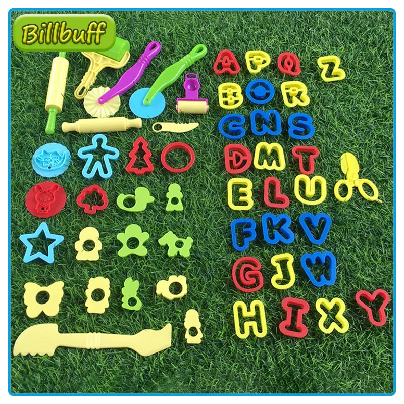 

52pcs/set DIY Slimes Playdough Tool Accessories Plasticine Model Modeling Clay Kit Soft Clay Plastic Sets Toys for children Gift