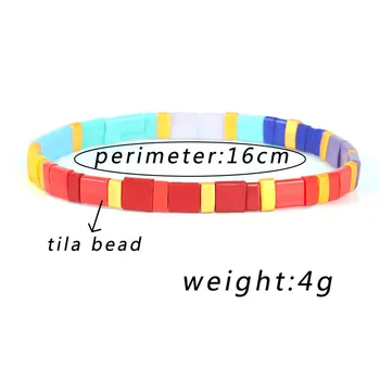 

SHOWBOHOBracelet For Women Bohemian Japan Miyuki Tila Beads Bracelets Colorful Summer Beach Jewelry Pulseras Mujer Moda 2020 New