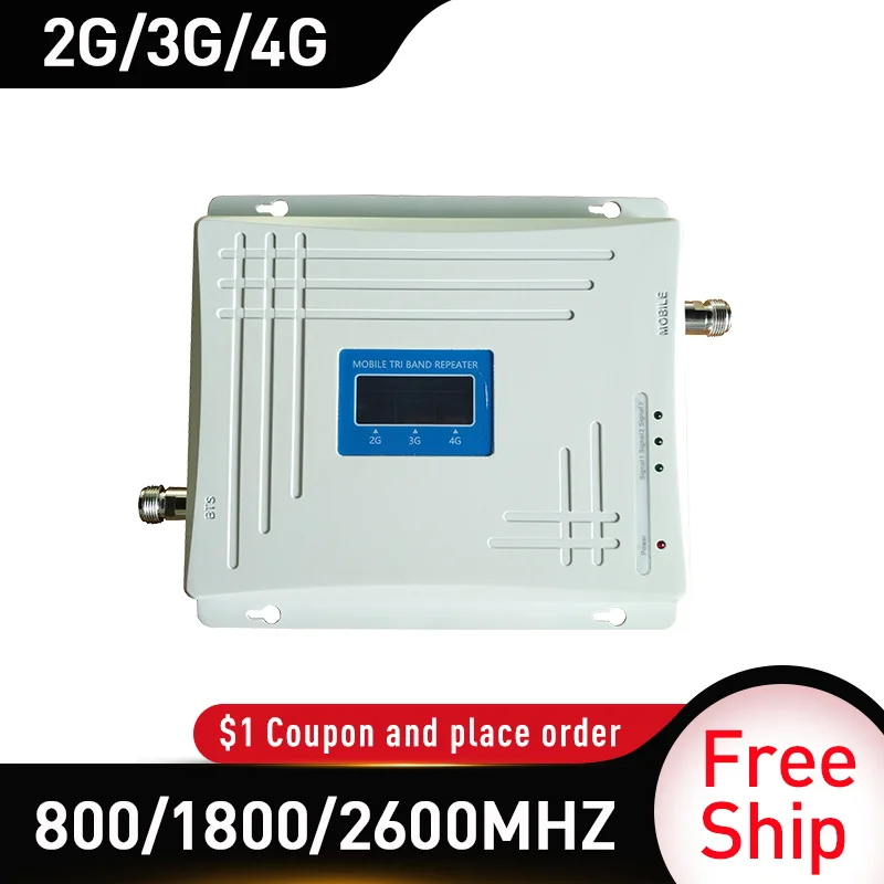 Ретранслятор Сигнала CDMA DCS LTE 4G 800/1800 МГц диапазон 20/2600 GSM усилитель 70 дБ Усилитель