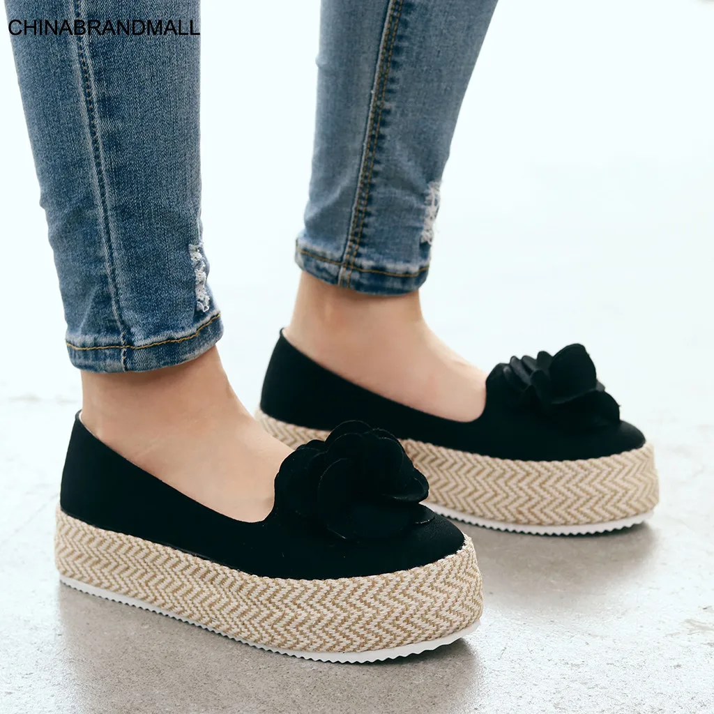 

2020 New sneakers women round head thick-bottom flowers large size platform casual shoes Ladies' Sneakers Zapatos De Mujer
