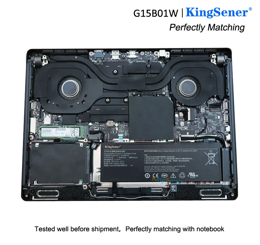 Kingsener-bateria do Portátil para Jogos Xiaomi 15.2v 54.02wh G15b01w i5 7300hq Gtx1050 Gtx1060 1050ti 171502-a1 am 171502 - Imagem 2