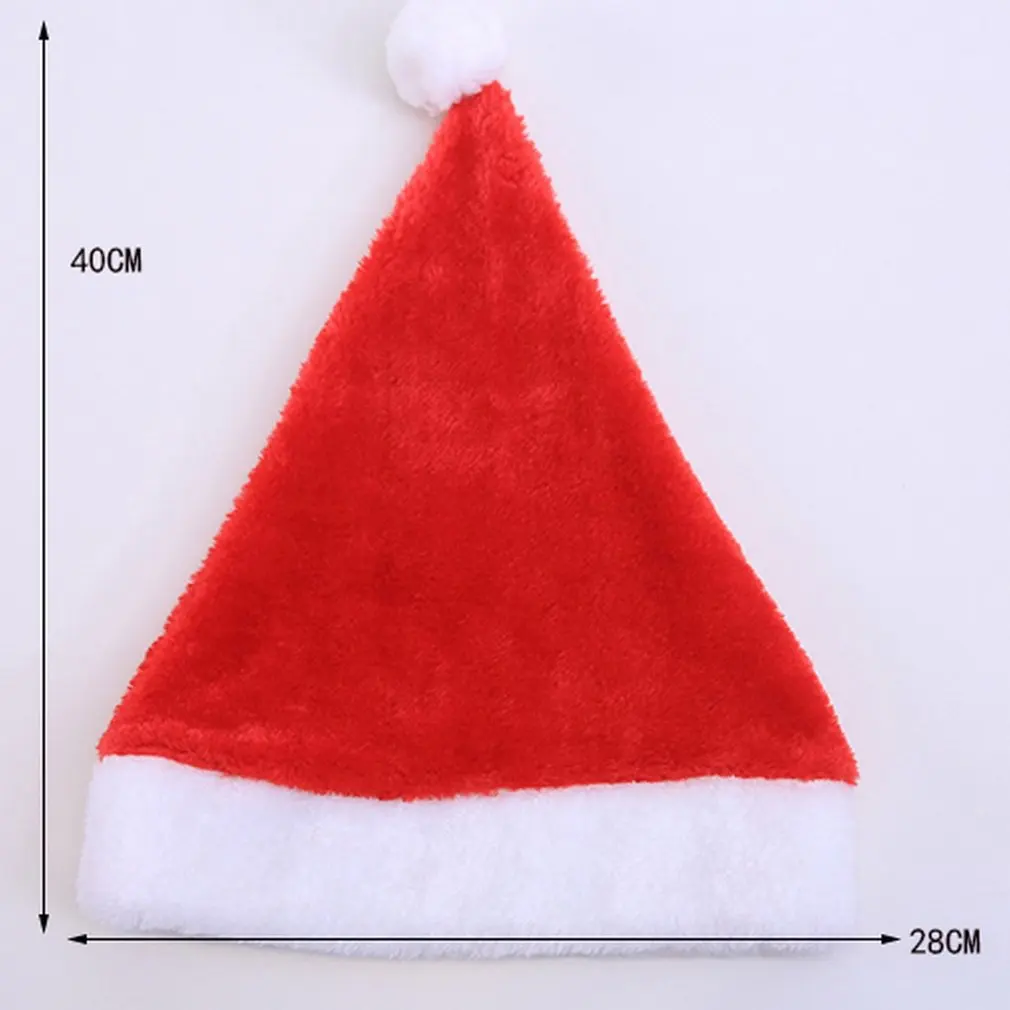 Рождественские украшения подарок плюшевая шапка Санты аксессуары для шляпы для взрослых короткошерстная бархатная шапка вечерние украшения