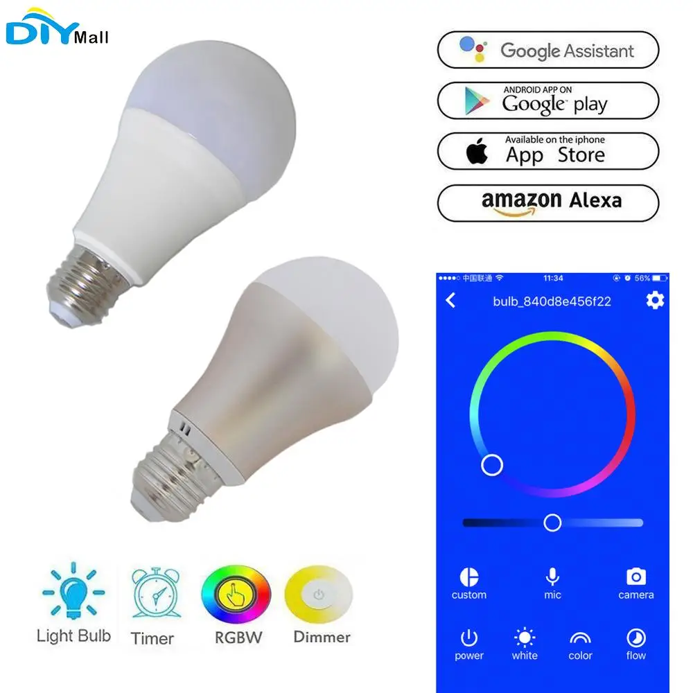 E27 Wifi умная лампа ESP8266 для 2 4G IOS Android приложение Echo Alexa Google умный дом DoHome|Модули