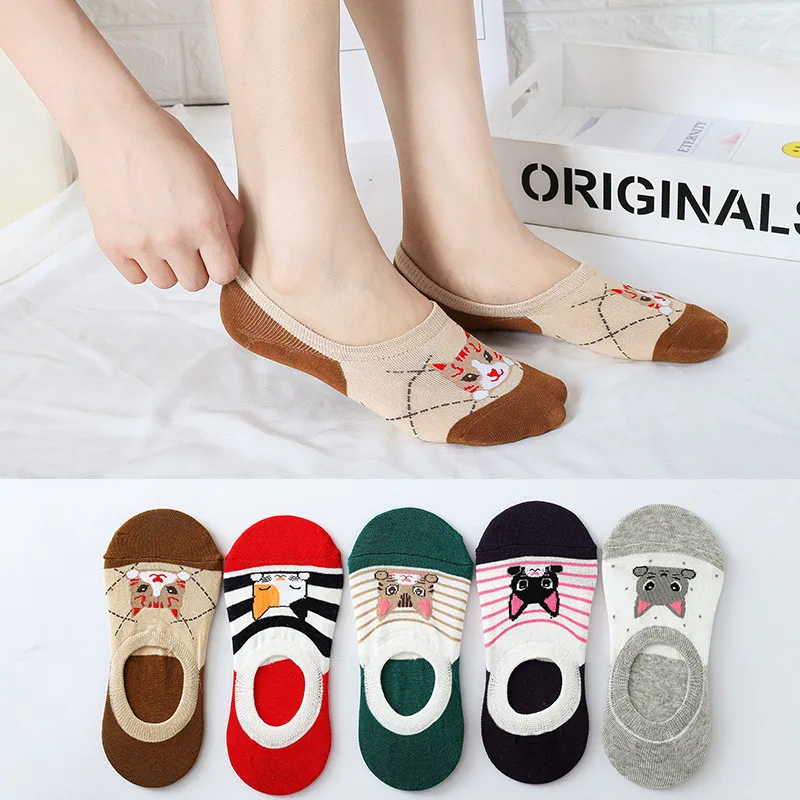 

Cotton Sock Slippers Short Ankle Socks Non Elastic 100% Pure Comfort Soft Grip Calcetines Algodon Mujer Calzini Donna 9.5