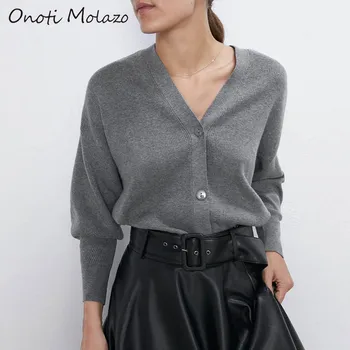 

Onoti Molazo Casual Knitted Sweater Cardigans Women Winter Buttons Elegant Ladies Cardigans Sweaters Chic Female 2020 Spring New