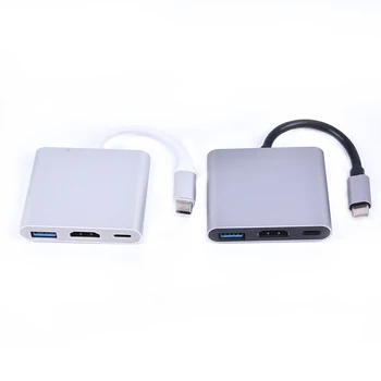 

1pcs 3in1 Type C USB 3.1 to USB-C 3.0 HDMI Adapter Cable For Android Macbook Samsung