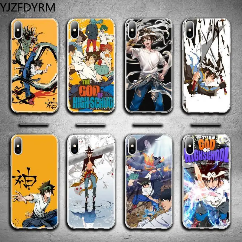 Чехол для телефона Jin MoRi The God Of High School с аниме iphone 12 pro max 11 XS MAX 8 7 6 6S Plus X 5S SE 2020