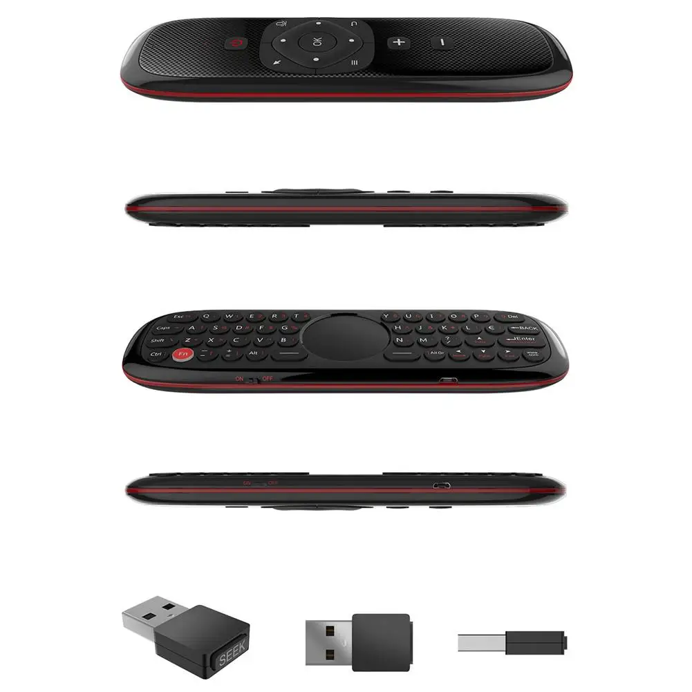 Air mouse голосовой пульт дистанционного управления W2 2,4G беспроводной микрофон мини клавиатура для Android Smart tv Box проектор