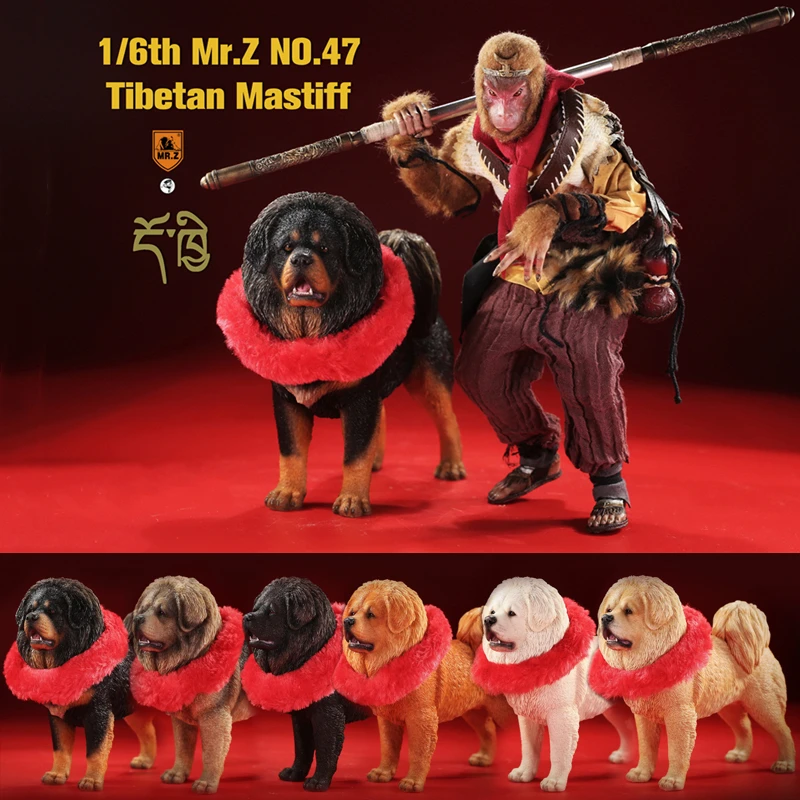 

Mr.Z 1/6 Tibetan Mastiff Statue Spaniel Dog Pet Figure Animal Model Decor Toy Ornaments for Children Adults Kids Xmas Gift