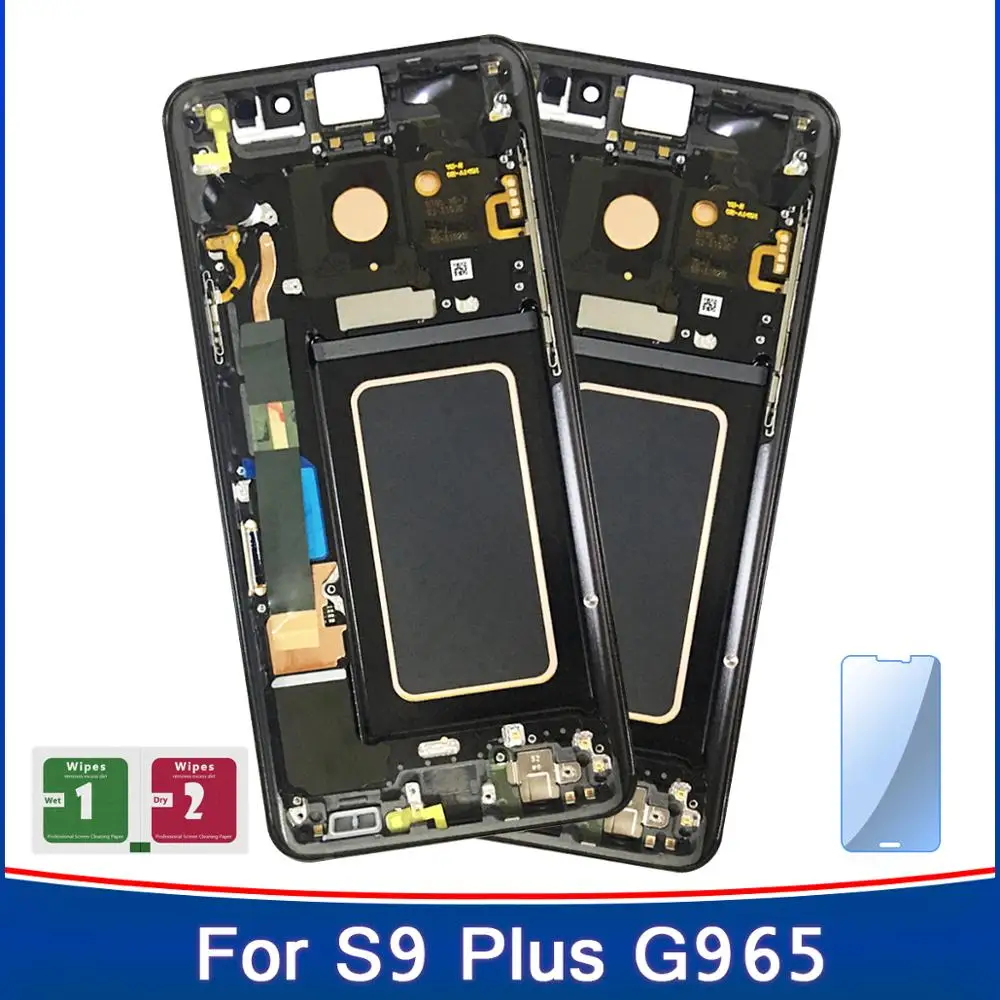 2 шт. 100% протестированный рабочий дисплей для Super AMOLED Samsung Galaxy S9 + s9 plus g965 g965f LCD