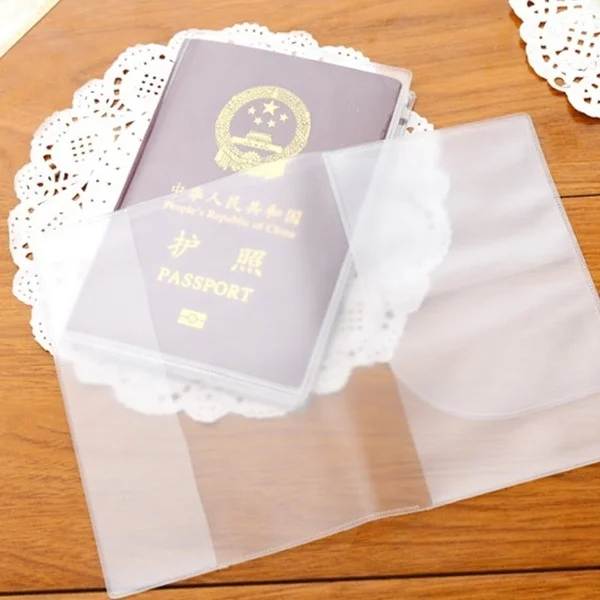 PVC Passport Cover Transparent Waterproof travel document bag passport holder