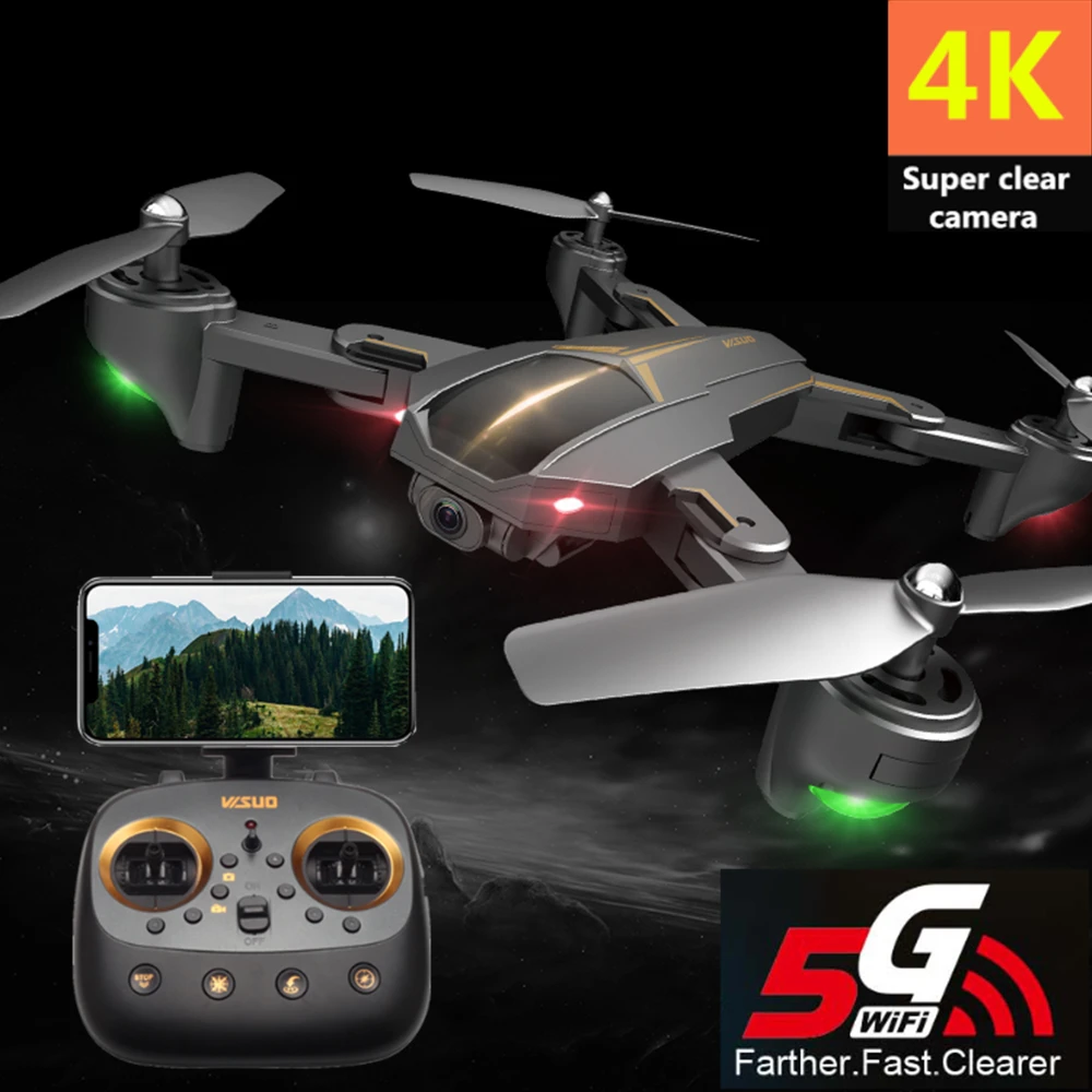 

Quadcopter VISUO XS812 Dron GPS Drones with Camera HD 5MP 5G FPV Helicopter Altitude Hold Foldable Quadrocopter VS SG900-S E58