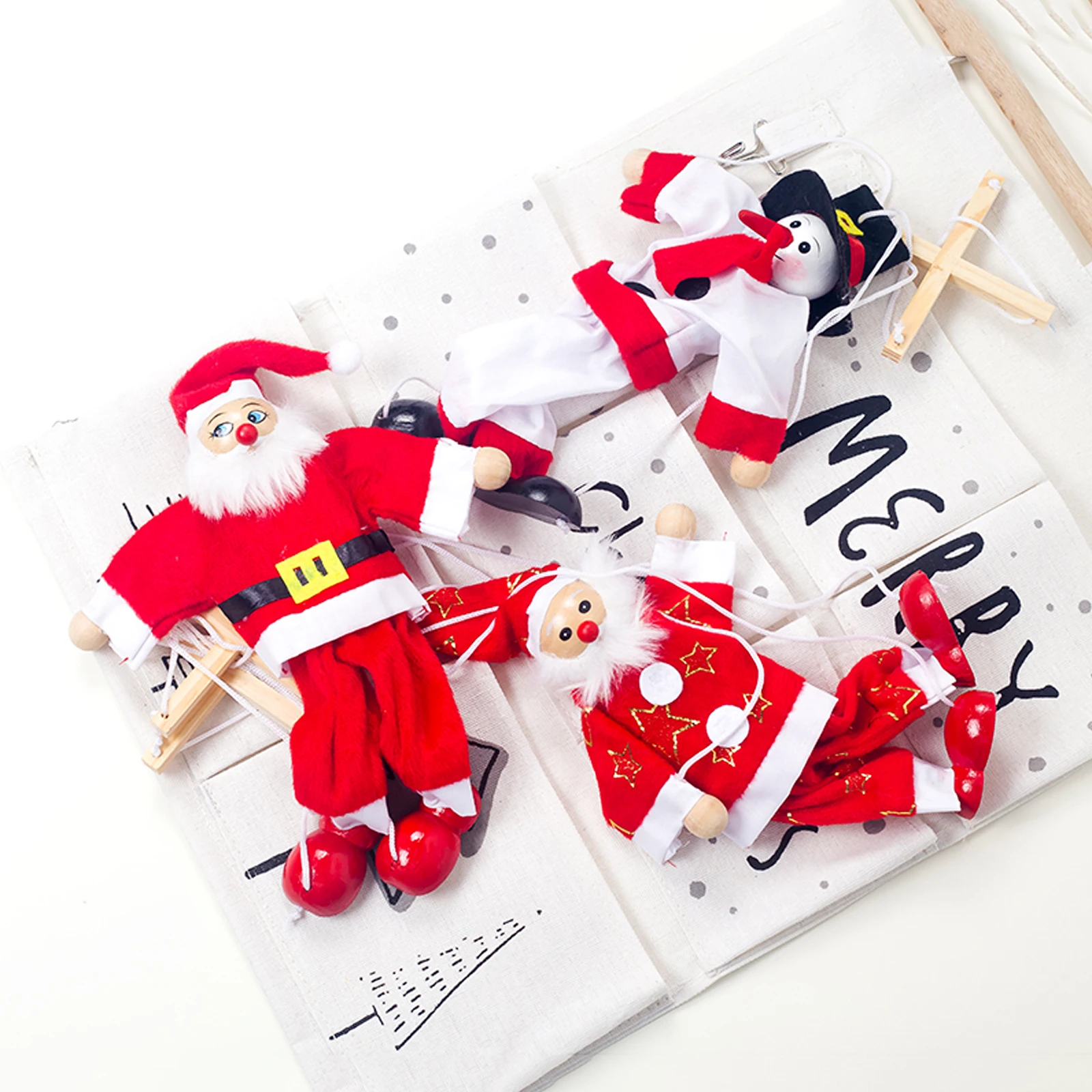 

1pcs DIY Christmas Santa Claus Snowman Plush Doll Hanging Pendant Ornament For Navidad Xmas New Year Home Party Decoration