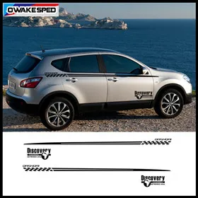 Both Side Sport Stripes For Nissan Qashqai J11 J10 Car Wasit Lines Sticker Auto Body Door Decor Vinyl Decals (1)_副本