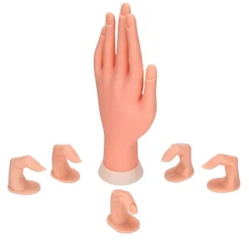 

Professional Fake Nail Art Finger Practice Model Manicure Training False Hand Gel Polish Display Tools Plastic Acrylic