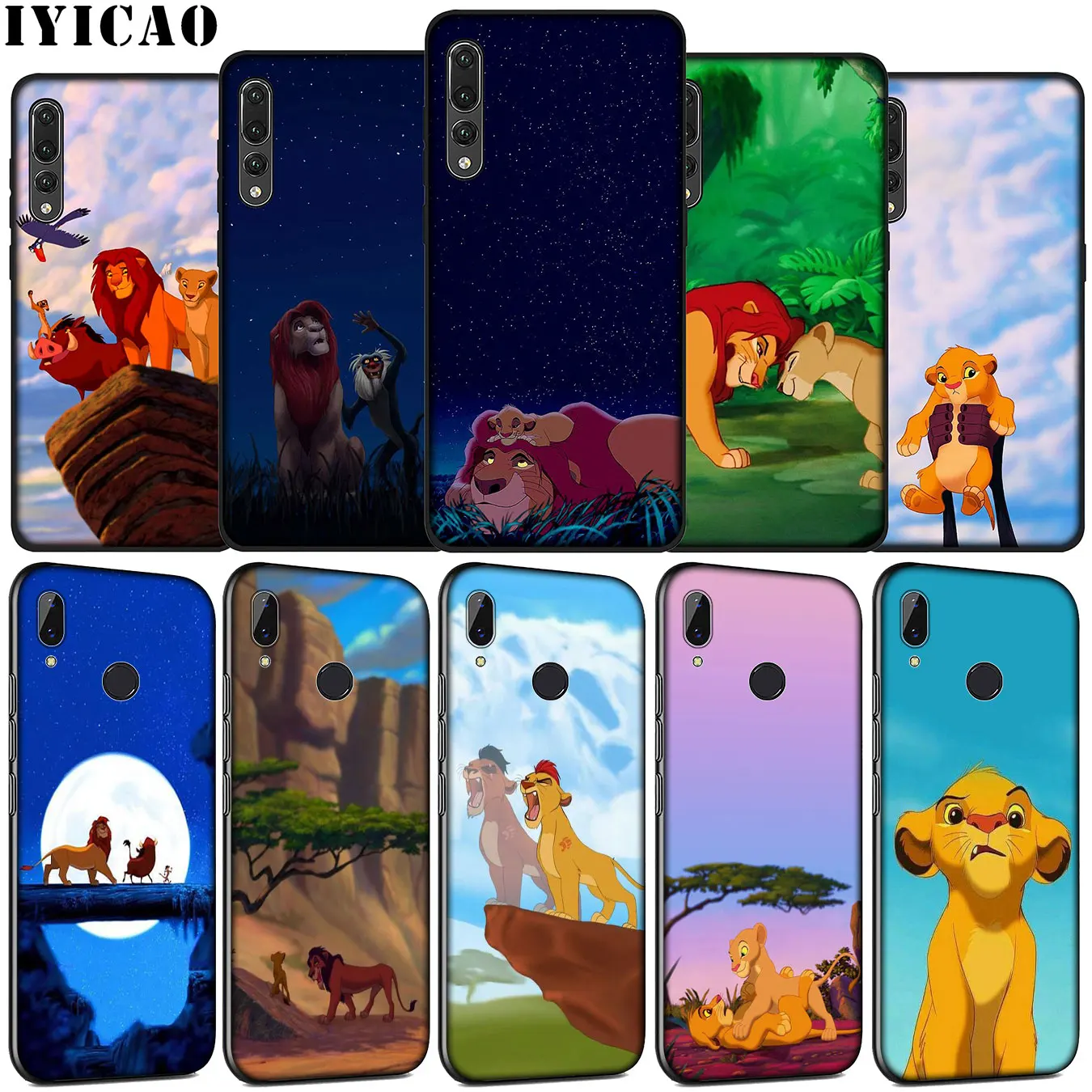 Лучший Мягкий силиконовый чехол IYICAO Король Лев для Huawei P30 P20 Pro P10 P9 Lite Mini 2017 2016