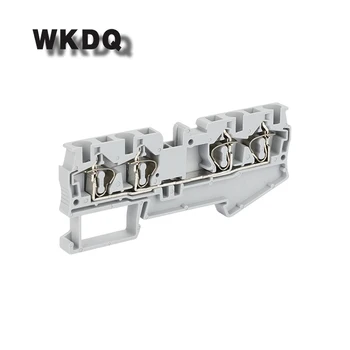 

10pcs ST 4-QUATTRO 4 Connections Spring-cage QUATTRO Spring Load Din Rail Terminal Block Connector