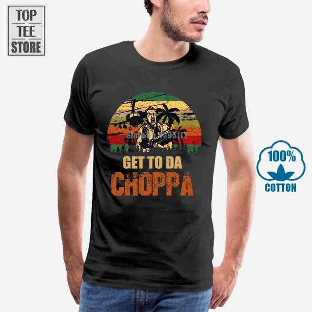 Leopard Tæller insekter Nogle gange nogle gange Predator Arnold Schwarzenegger Get To Da Choppa Vintage T Shirt Black Men S  4xl - T-shirts - AliExpress