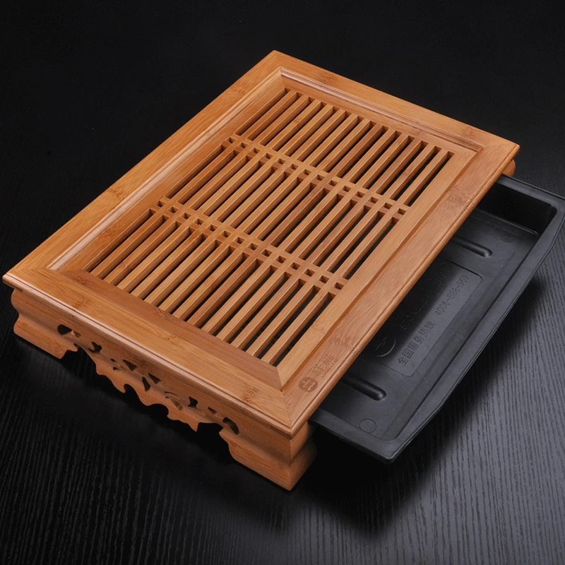 Элегантный чайный поднос Gongfu бамбуковый для чая 14 &quotX 10 3&quot|tray serving|tray bambootray table |