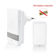 Sonnette de porte intelligente sans fil, étanche et auto alimentée, sans batterie, pour la maison, US, UK, AU, EU