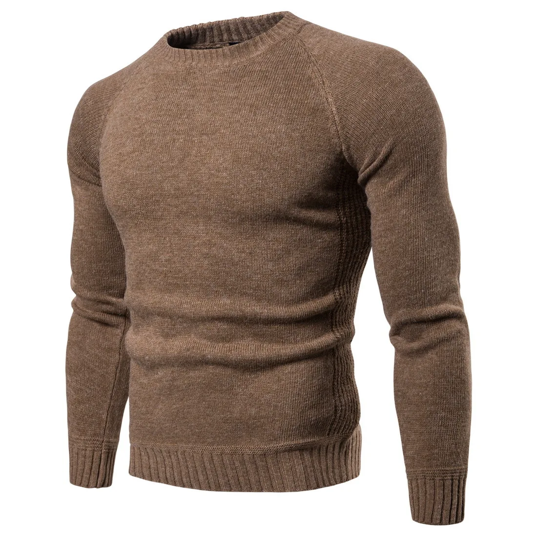 Осенне-зимний тонкий свитер мужской Повседневный пуловер мужской s длинный рукав o-образный вырез пэчворк трикотажные однотонные свитера мужские Pull Homme