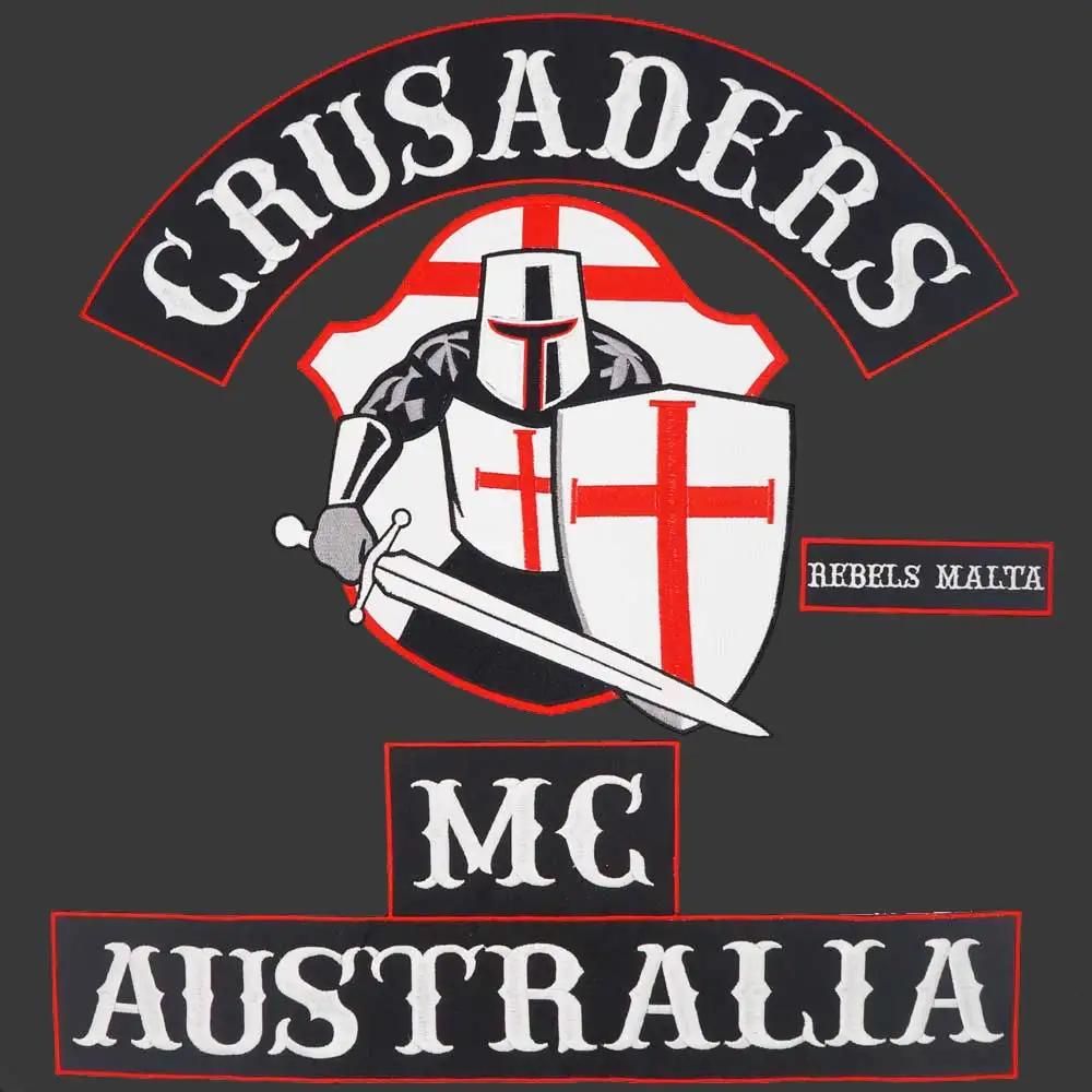 Crusaders Australia MC большие вышитые панковские байкерские нашивки наклейки для одежды