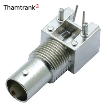 

10pcs/lot BNC Female Jack Socket Right Angle 4 Pin PCB Panel Mount BNC Female Connector Center Solder Chassis Adapter