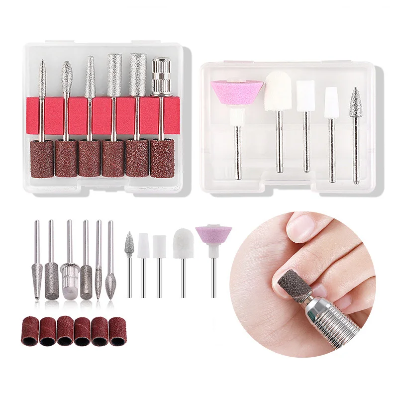 

5/6 Pcs Nail Polishing Head Set Grinding Machine Accessories Remove Nail Polish Exfoliating Nails Accessories Nail Supplies