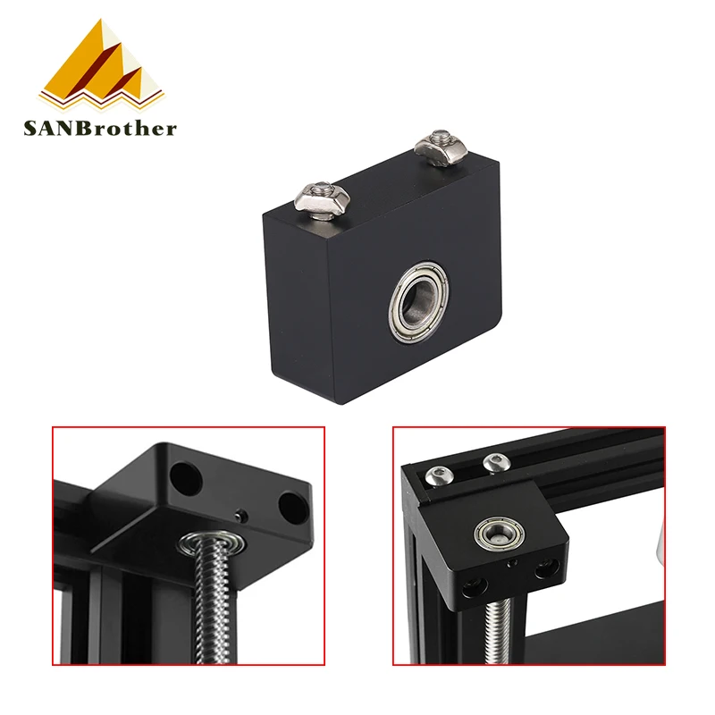 

3D Printer Upgrade Aluminum Z-Axis Leadscrew Top Mount for CR-10/CR-10S, Ender 3/Ender 3Pro Metal Z-Rod Bearing Holder