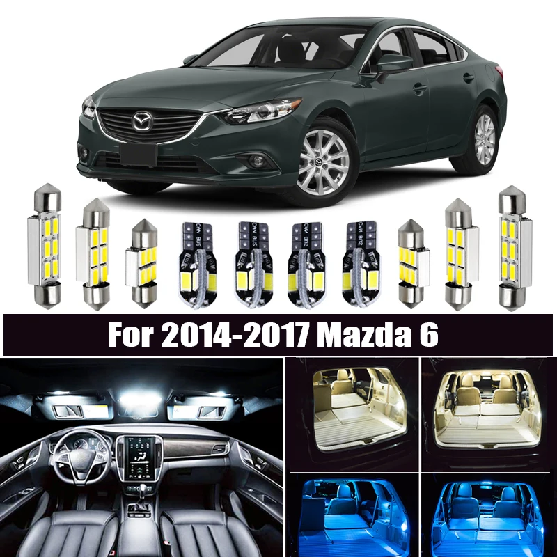 13 шт. светодиодные лампы T10 Canbus W5W для Mazda 6 2014 2015 2016 2017 | Автомобили и мотоциклы