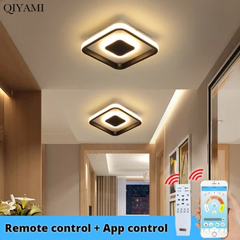 

Modern Rectangle/Square/Circle Acrylic Led Ceiling Light White Black Color Remote Control For Living Room Bedroom lighting