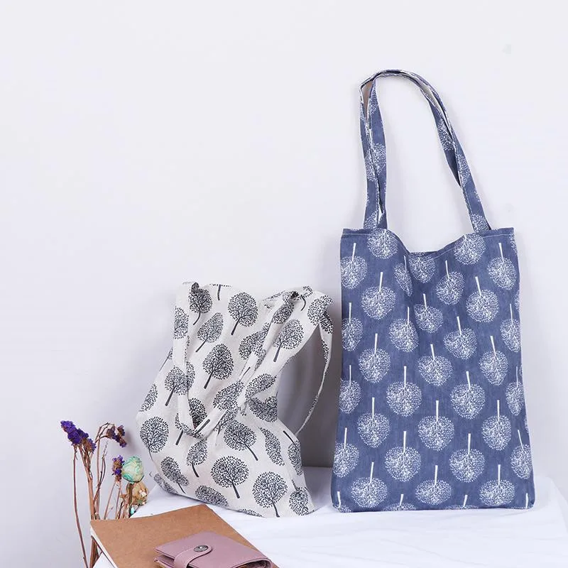 Vogvigo повседневная женская сумка с принтом дерева, сумка для покупок, сумка на плечо, пляжная сумка, сумка для путешествий, Льняная сумка, большая