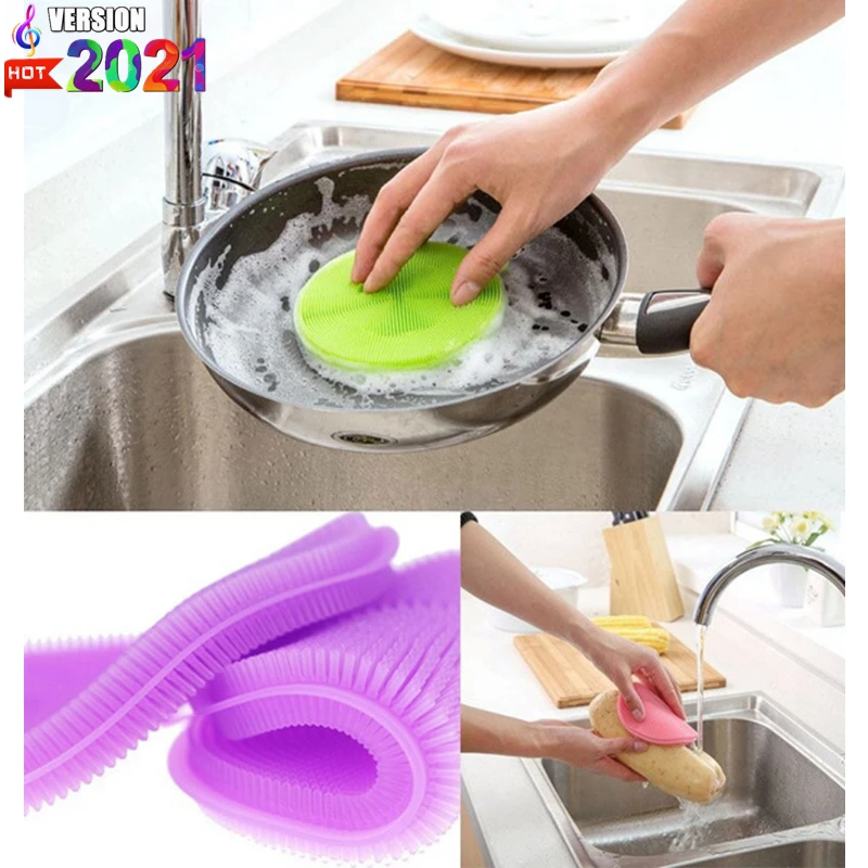 Multifunction Wash Cleaning Brusher Dish Silicone Cleaner Fruits And