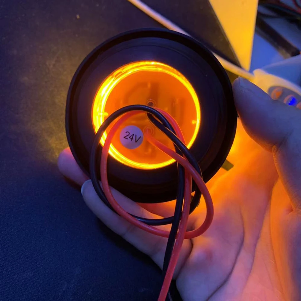 4 шт 24V 7LED Водонепроницаемый круглый прицеп боковые габаритные фонари спереди и сзади грузовики Габаритные огни лампы