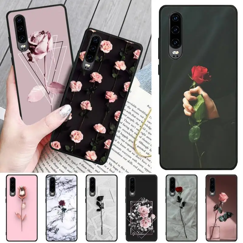 

LJHYDFCNB Beautiful rose TPU Soft Silicone Phone Case Cover For Huawei P8 lite 2017 P9 P10 20Pro Lite Pro P30lite P Smart 2019