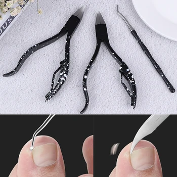 

New Black Toenail Ingrown Nail Art Cuticle Nipper Clipper Edge Cutter Manicure Scissor Plier Tool Pedicure Dead Skin Remover