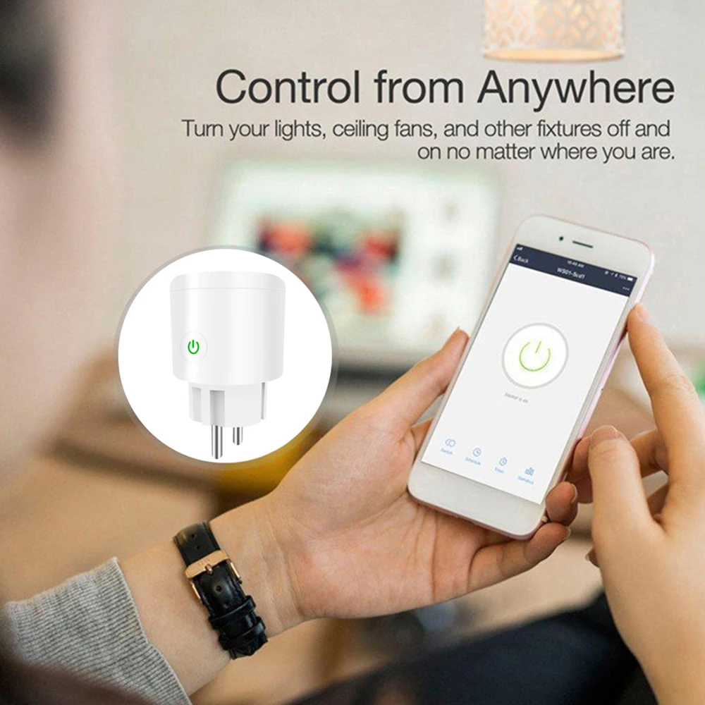 Smart Plug EU WiFi розетка 10A/16A управление приложением синхронизации для iOS Android телефон работает с Alexa Google Home Мини Голосовое управление