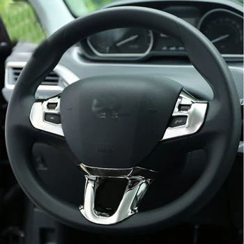 

Foal Burning3Pcs/Set Car Steering Wheel Decoration Cover Trim Sticker Fit for Peugeot 2008 208 308 2014 2015 2016 2017 2018 2019
